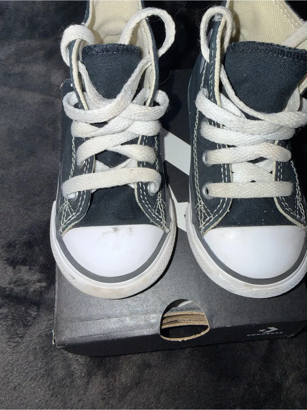 Converse Kids Black and White High-Top Sneakers